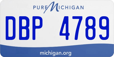 MI license plate DBP4789