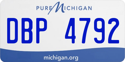 MI license plate DBP4792