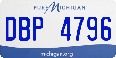 MI license plate DBP4796