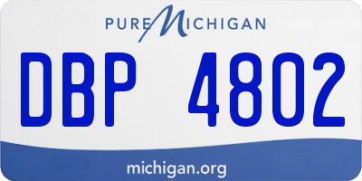 MI license plate DBP4802