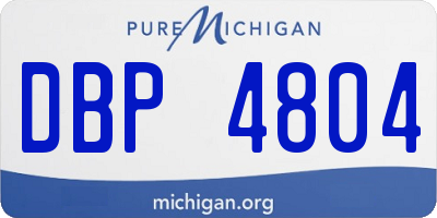 MI license plate DBP4804