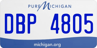MI license plate DBP4805