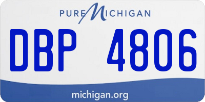 MI license plate DBP4806