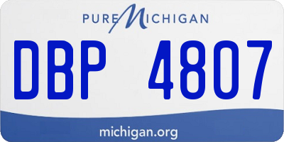 MI license plate DBP4807