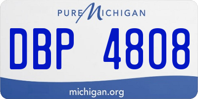 MI license plate DBP4808