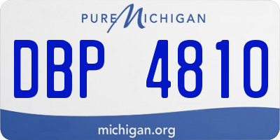 MI license plate DBP4810