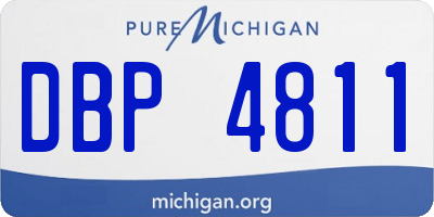 MI license plate DBP4811