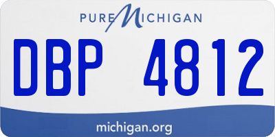 MI license plate DBP4812