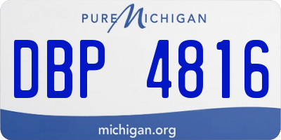 MI license plate DBP4816