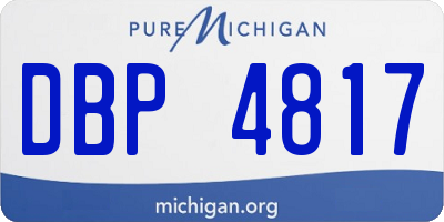 MI license plate DBP4817