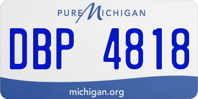 MI license plate DBP4818