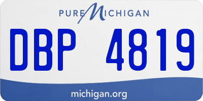 MI license plate DBP4819