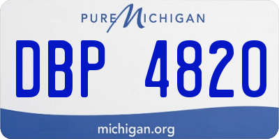 MI license plate DBP4820