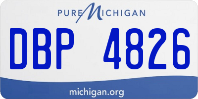 MI license plate DBP4826