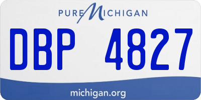 MI license plate DBP4827