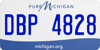 MI license plate DBP4828