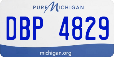 MI license plate DBP4829