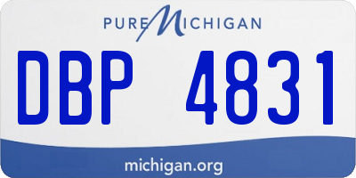 MI license plate DBP4831
