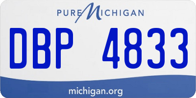 MI license plate DBP4833