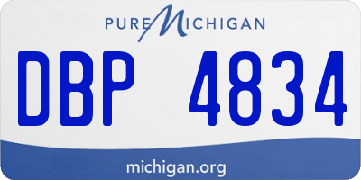 MI license plate DBP4834
