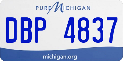 MI license plate DBP4837
