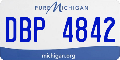 MI license plate DBP4842