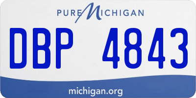 MI license plate DBP4843