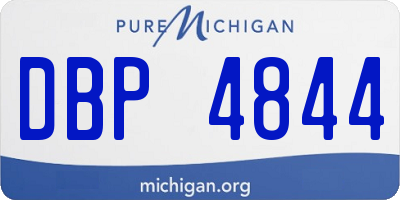MI license plate DBP4844