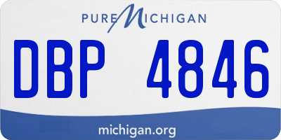 MI license plate DBP4846