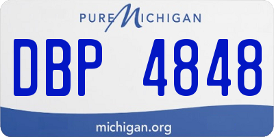 MI license plate DBP4848
