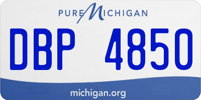 MI license plate DBP4850