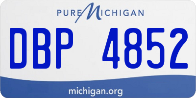 MI license plate DBP4852