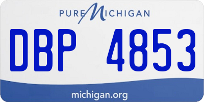 MI license plate DBP4853