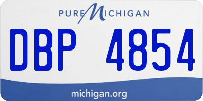 MI license plate DBP4854