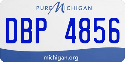 MI license plate DBP4856