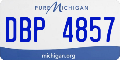 MI license plate DBP4857