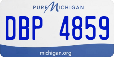 MI license plate DBP4859