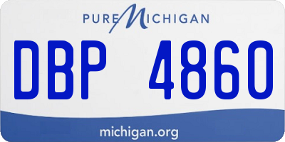 MI license plate DBP4860