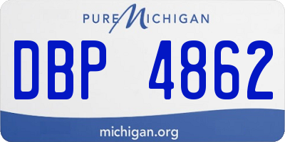 MI license plate DBP4862