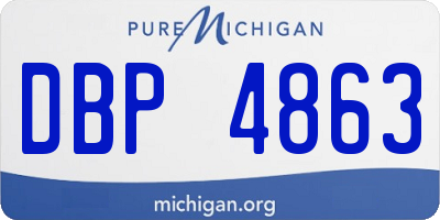 MI license plate DBP4863