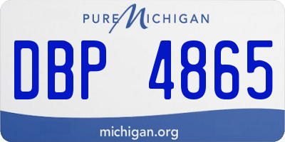 MI license plate DBP4865