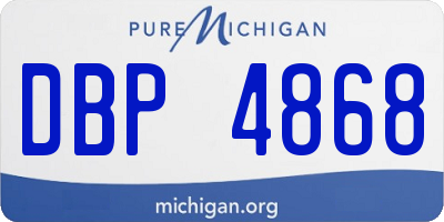 MI license plate DBP4868