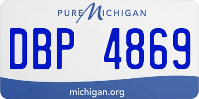 MI license plate DBP4869