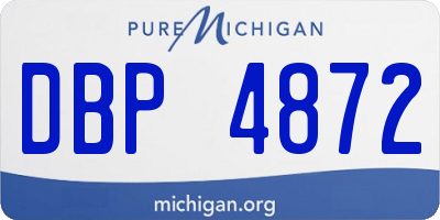 MI license plate DBP4872