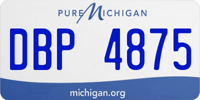 MI license plate DBP4875