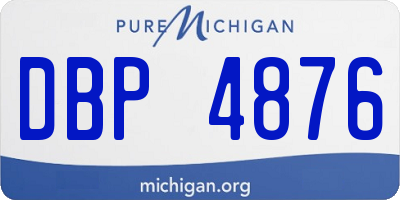MI license plate DBP4876