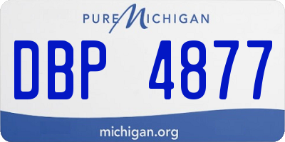 MI license plate DBP4877