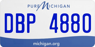 MI license plate DBP4880