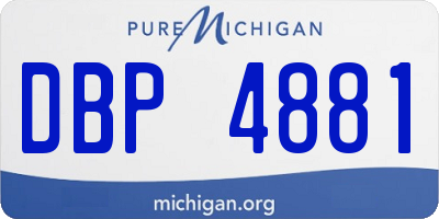 MI license plate DBP4881