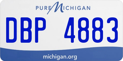 MI license plate DBP4883